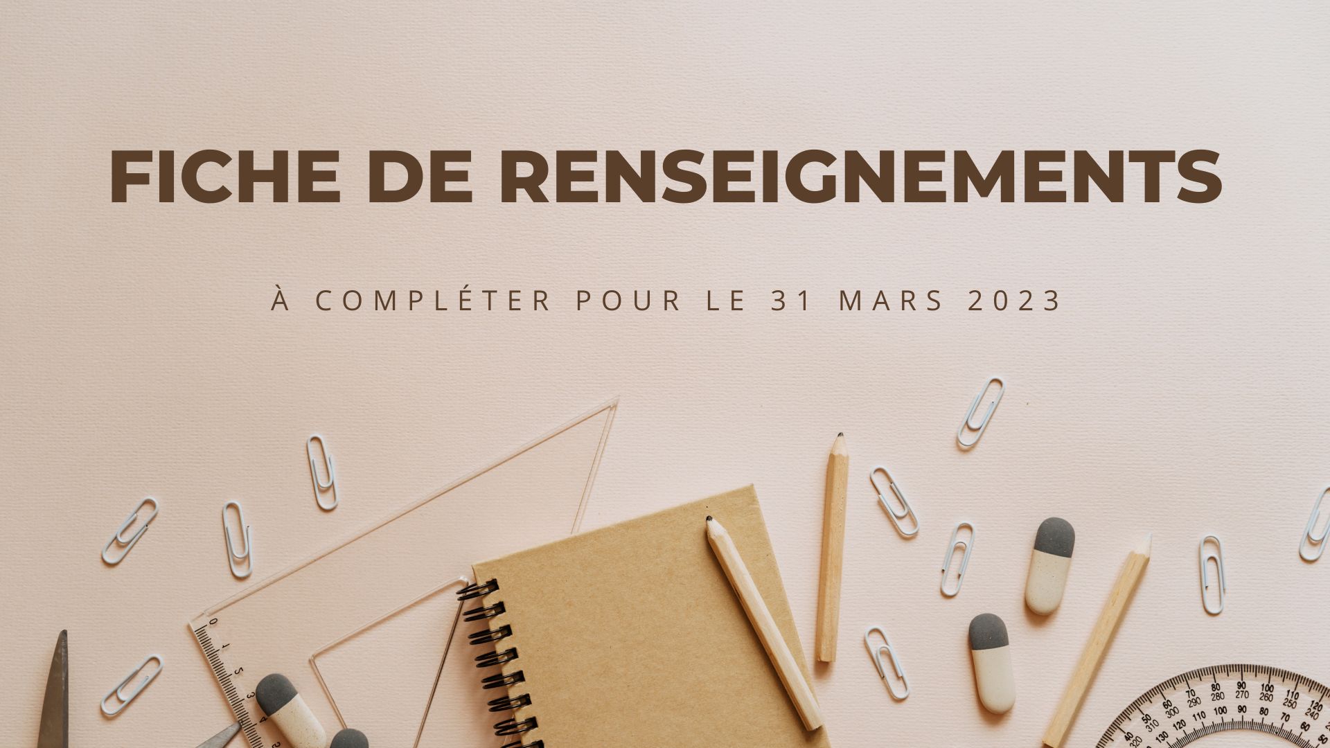 Fiche De Renseignements 1re Secondaire 2023 2024 Collège Saint